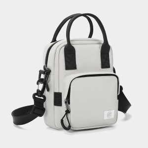 Geanta de umar, de piept sau de mana, sport casual, impermeabila, Tigernu, 16.5x7x20 cm, Alba - Img 3