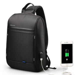 Geanta laptop 13.3", de umar, de piept sau de mana tip sling, antifurt, cu port de incarcare USB, Kingsons, 40x23.5x11 cm, Neagra - Img 5