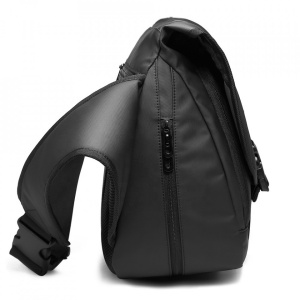 Geanta laptop 15.6", de umar sau de piept, tip messenger, expandabila, GETICS, 43x16x32 cm, Gri - Img 4