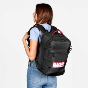 Rucsac cu licenta oficiala, pentru calatorii cu avionul, impemeabil, 20 L, 25x20x40 cm, Marvel, Negru - Img 7