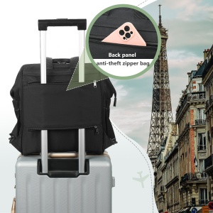 Rucsac dama 14", multifunctional, impermeabil, Tigernu, 30x14x35 cm, Negru - Img 6