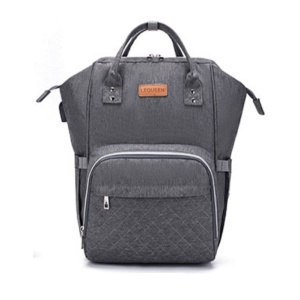 Rucsac impermeabil multifunctional pentru mamici, interfata USB, LEQUEEN, Gri inchis - Img 7