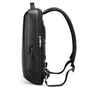 Rucsac laptop 15.6" business ingust, cu port de incarcare USB si detalii din piele ecologica, GETICS, 30x13x42 cm, Negru - Img 5