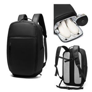 Rucsac laptop 15.6", expandabil, cu buzunar pentru incaltaminte, GETICS, 51x16x33 cm, Negru - Img 4