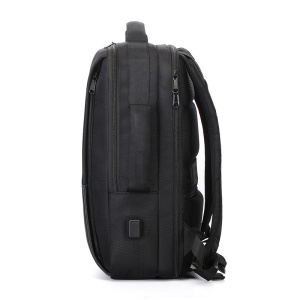 Rucsac laptop 15.6", smart business, impermeabil, cu port de incarcare USB si jack audio, GETICS, 45x30x17 cm, Negru - Img 5