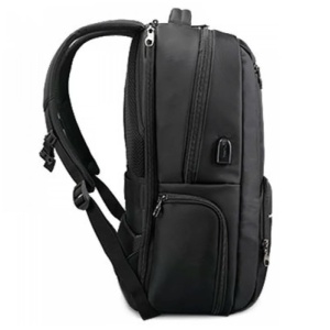 Rucsac laptop 15.6" smart casual, impermeabil, cu port USB, Tigernu, 47x30x18 cm, Negru - Img 5