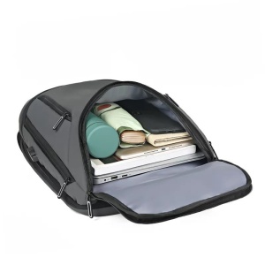 Rucsac laptop 15.6" smart, impermeabil, cu port de incarcare USB, GETICS, 31x16x46 cm, Gri - Img 2