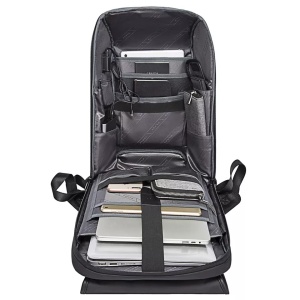 Rucsac laptop 15.6", unisex, smart business, impermeabil, cu lacat TSA si port USB, BANGE, 47x30x15 cm, Negru - Img 5