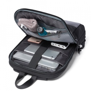 Rucsac laptop 17.3" smart business, compact, expandabil, impermeabil, BANGE, 33x9x49cm, Negru - Img 4