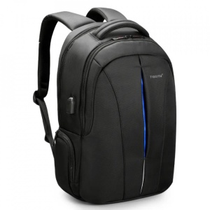 Rucsac laptop 17", smart casual pentru calatorii, expandabil, cu cifru TSA antifurt si port USB, Tigernu, 33x15x48 cm, Negru - Img 4