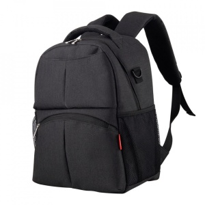 Rucsac pentru mamici, multifunctional, cu spatiu mare de depozitare, port USB, Insular, Negru - Img 2