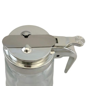 Set clasic 7 recipiente din sticla pentru condimente cu capace din otel inoxidabil, Escalate, 28x10x17 cm - Img 8