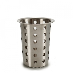 Suport conic pentru tacamuri din otel inoxidabil perforat, Escalate, 11.5x11.5x13 cm - Img 3