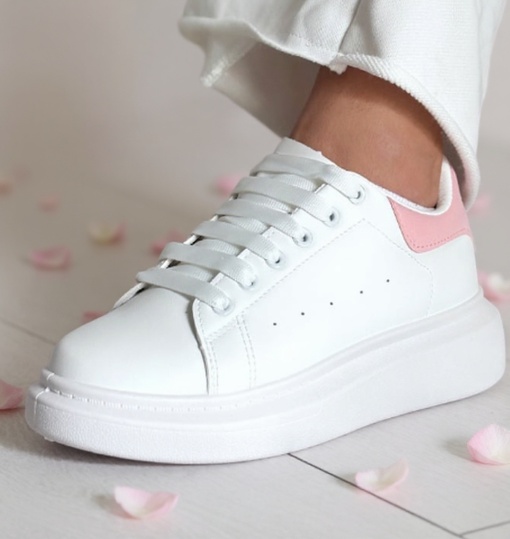Adidași damă albi cu detalii roz MCA W/Pink - Img 7