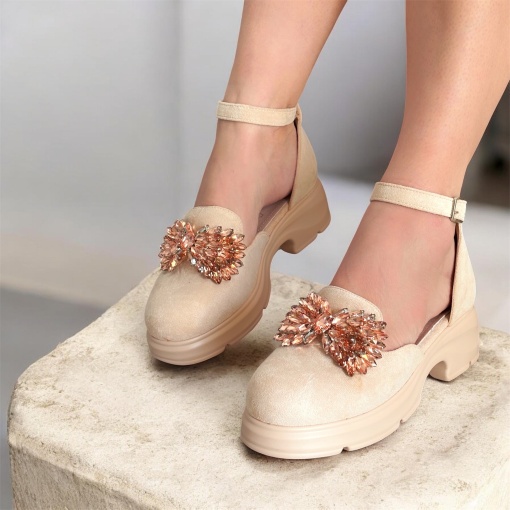 Pantofi casual bej model - Kozi PN - Img 5