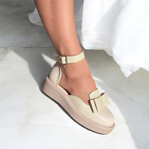 Pantofi casual Bej model - Ora S - Img 2