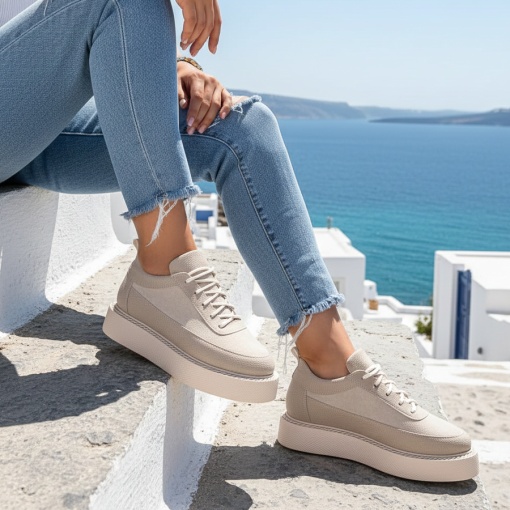 Pantofi Casual / Nadin Begie PIG - Img 4