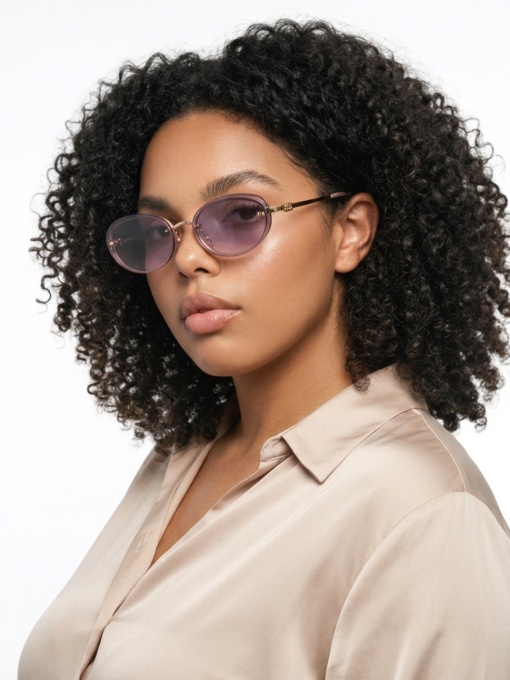 Ochelari de soare dama - roz UV400 - 2020-525 (Toc inclus) - Img 3
