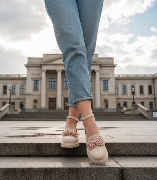 Pantofi casual bej model - Kozi PN - Img 3