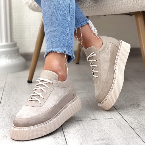 Pantofi Casual / Nadin Begie PIG - Img 6