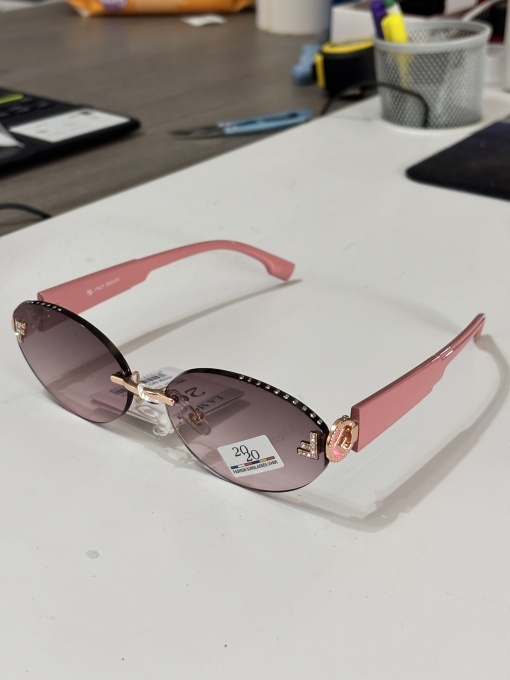 Ochelari de soare dama - roz UV400 - 2020-512 (Toc inclus) - Img 5