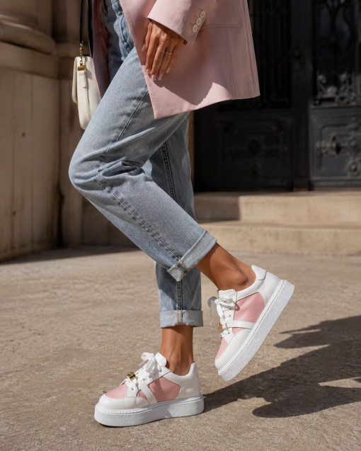 Pantofi casual dama albi - Modi - Img 2