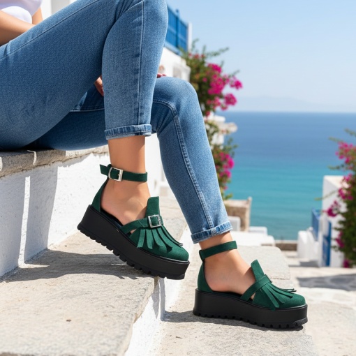 Pantofi Casual verzi model - Erisa PN - Img 3