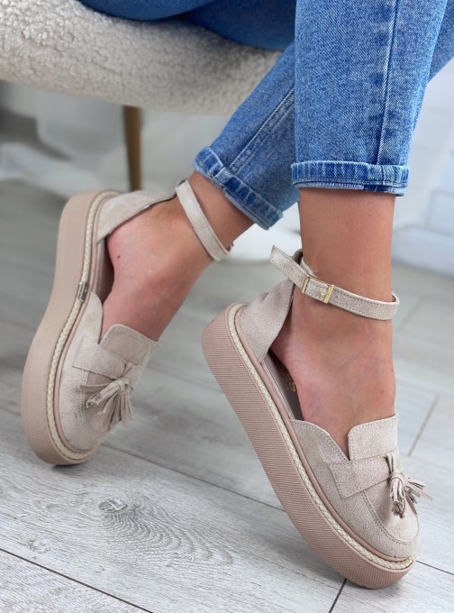 Pantofi Casual bej model - Ines PN - Img 4
