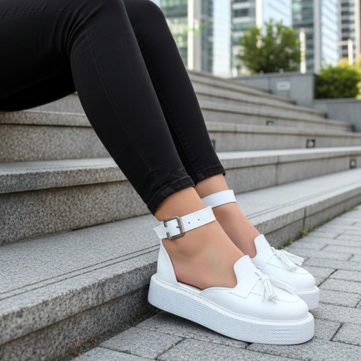 Pantofi Casual / Amy S Alb - Img 4