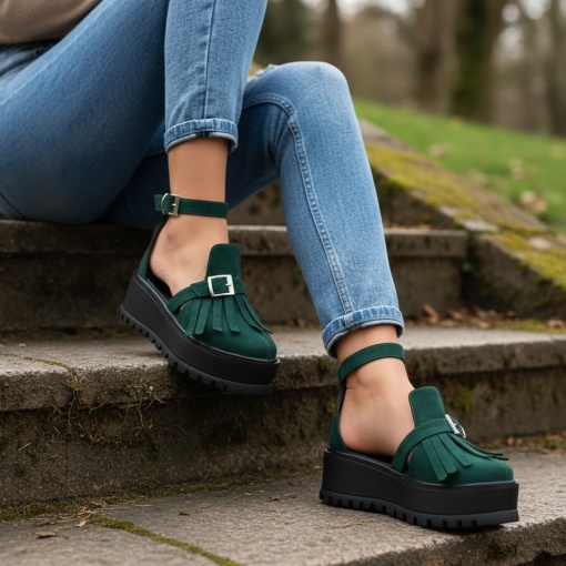 Pantofi Casual verzi model - Erisa PN - Img 4