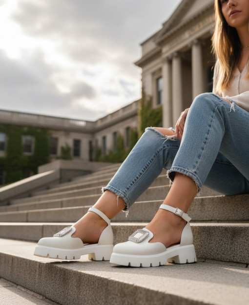 Pantofi casual albi model - Amiri S - Img 2
