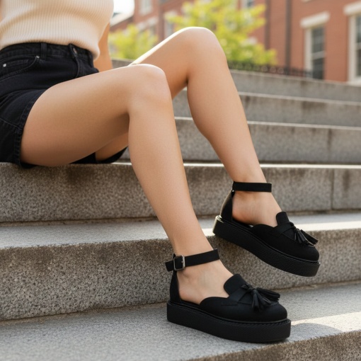 Pantofi Casual negri model - Amy PN - Img 3