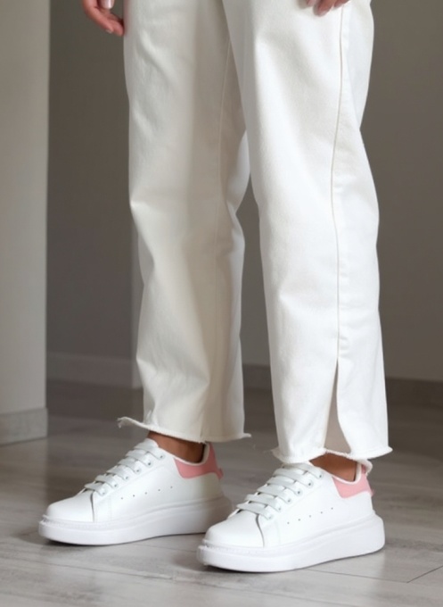 Adidași damă albi cu detalii roz MCA W/Pink - Img 5