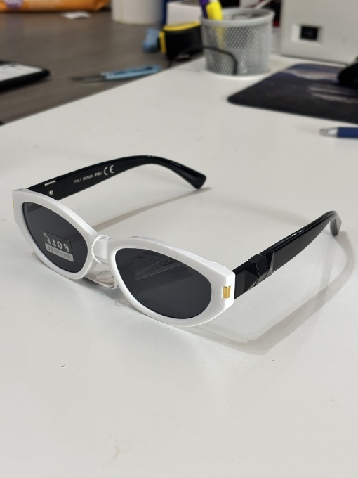 Ochelari de soare dama - alb/negru UV400 - AP7543 (Toc inclus) - Img 5