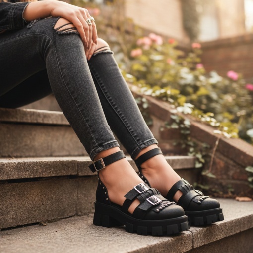 Pantofi Casual / Aysha Pig Negru - Img 5