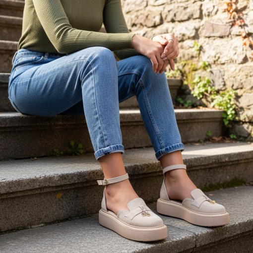Pantofi Casual bej model - Kate PN - Img 2