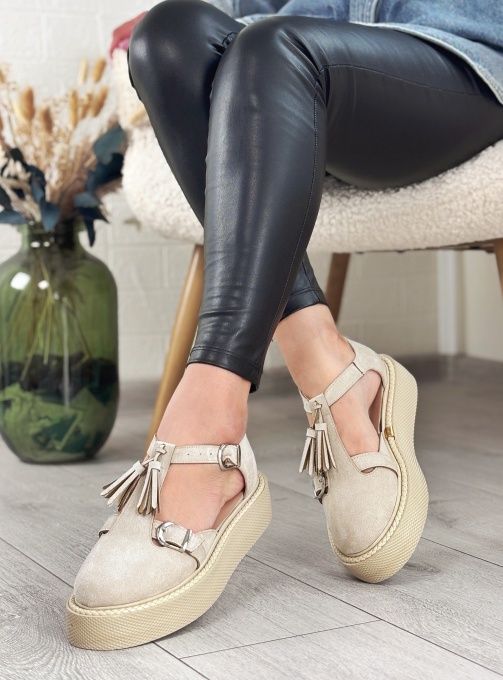 Pantofi Casual bej model - Ozi PN - Img 3