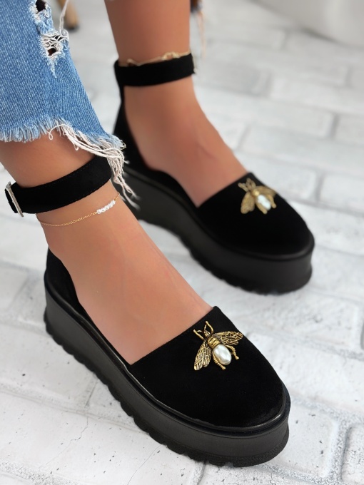 Pantofi Casual / Bee negru - Img 2