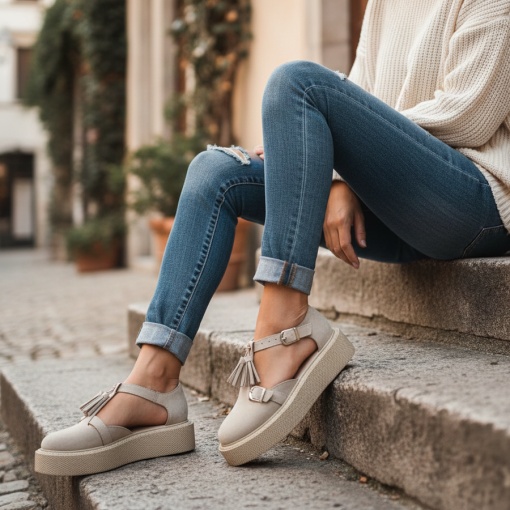 Pantofi Casual bej model - Ozi PN - Img 2