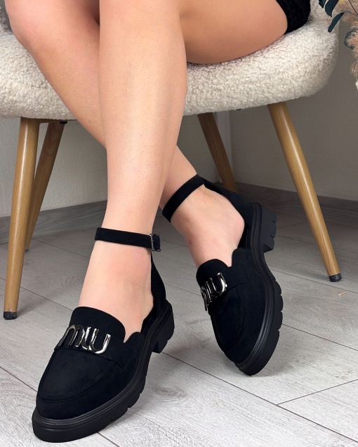 Pantofi casual negri model - Amber PN - Img 3