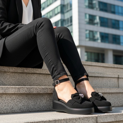 Pantofi casual negri model - Kay PN - Img 3