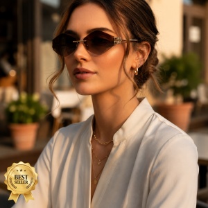 Ochelari de soare dama - maro UV400 - 2020-386