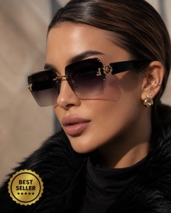 Ochelari de soare dama - negru UV400 - 2020-511