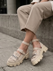 Pantofi casual dama bej New Aysha - PN