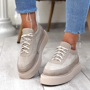 Pantofi Casual / Nadin Begie PIG - Img 5