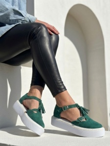 Pantofi Casual verzi model - Ozi PN - Img 2