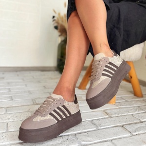 Adidasi Dama / Noni Beige/Brown - Img 5