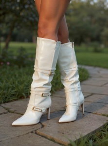 Cizme Dama / Kiara Alb