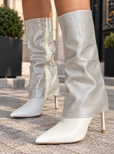 Cizme Dama / Shy Diamond Alb