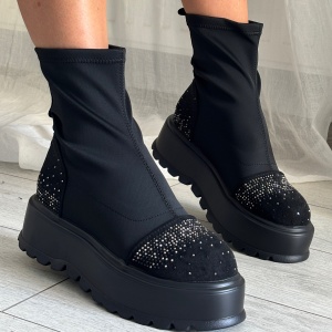 Ghete Dama negru gri model - Shy